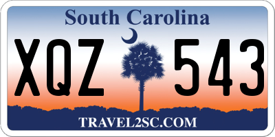SC license plate XQZ543