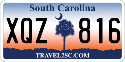 SC license plate XQZ816