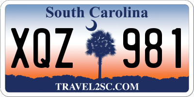 SC license plate XQZ981