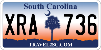 SC license plate XRA736