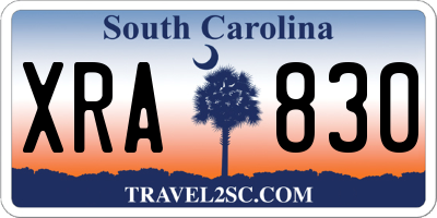 SC license plate XRA830