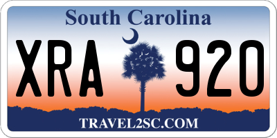SC license plate XRA920
