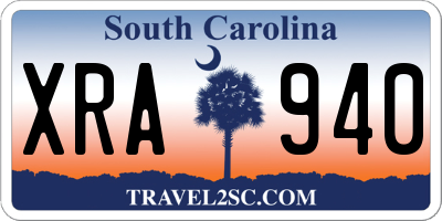 SC license plate XRA940