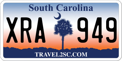 SC license plate XRA949