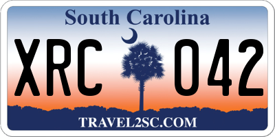 SC license plate XRC042