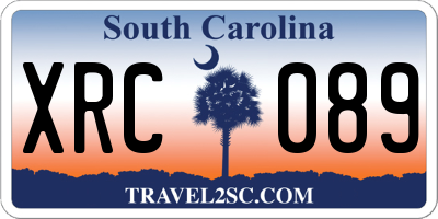SC license plate XRC089