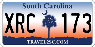 SC license plate XRC173