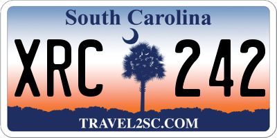 SC license plate XRC242