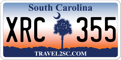 SC license plate XRC355