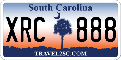 SC license plate XRC888