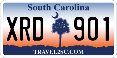 SC license plate XRD901