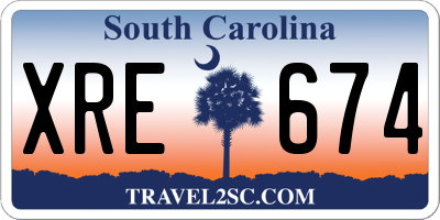 SC license plate XRE674
