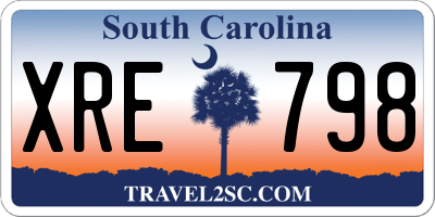 SC license plate XRE798