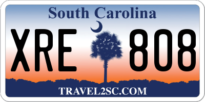 SC license plate XRE808