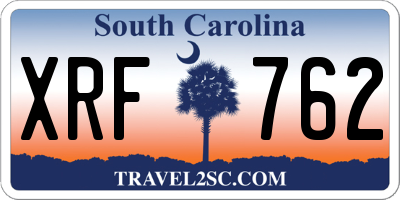 SC license plate XRF762