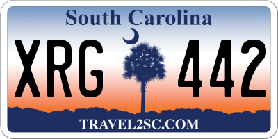 SC license plate XRG442