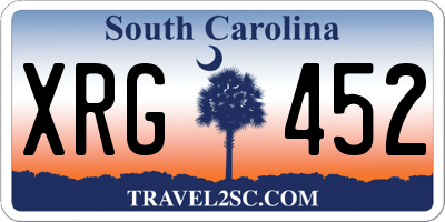 SC license plate XRG452