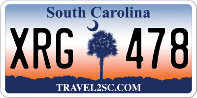 SC license plate XRG478