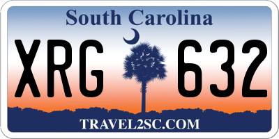SC license plate XRG632