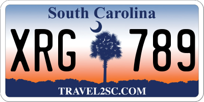 SC license plate XRG789