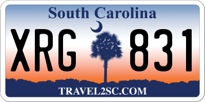 SC license plate XRG831