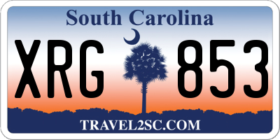 SC license plate XRG853