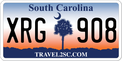 SC license plate XRG908