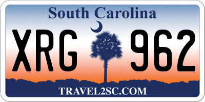 SC license plate XRG962