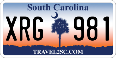SC license plate XRG981