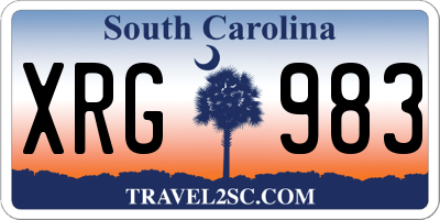 SC license plate XRG983