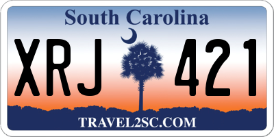 SC license plate XRJ421