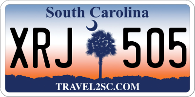 SC license plate XRJ505