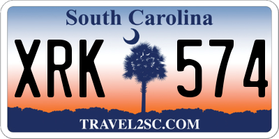 SC license plate XRK574