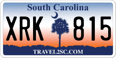 SC license plate XRK815