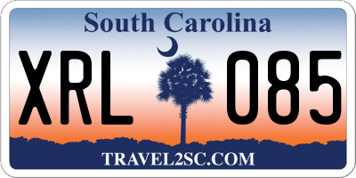 SC license plate XRL085
