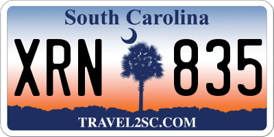 SC license plate XRN835