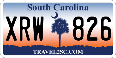 SC license plate XRW826