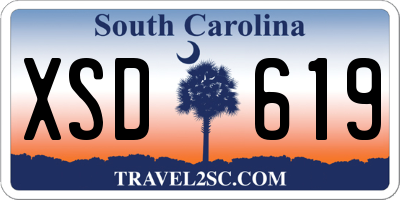 SC license plate XSD619