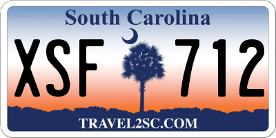 SC license plate XSF712