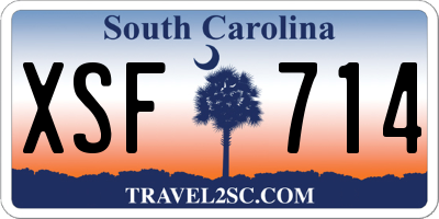 SC license plate XSF714