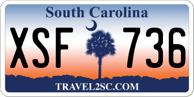 SC license plate XSF736