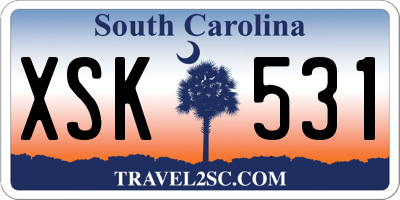SC license plate XSK531