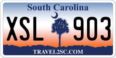 SC license plate XSL903