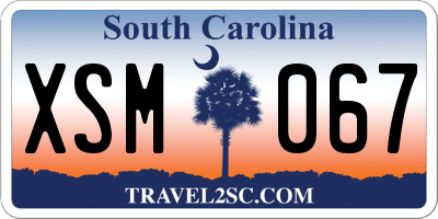 SC license plate XSM067