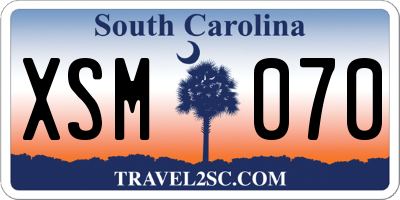 SC license plate XSM070