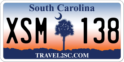 SC license plate XSM138