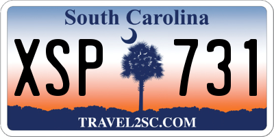 SC license plate XSP731