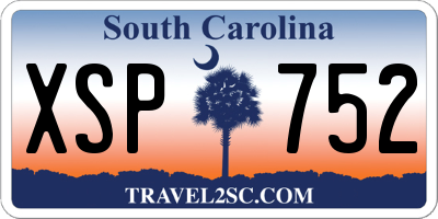 SC license plate XSP752