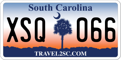 SC license plate XSQ066