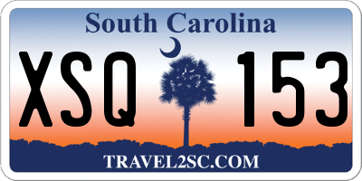 SC license plate XSQ153